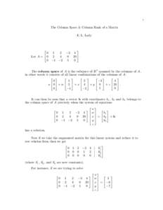 Rank / Row echelon form / Column space / Matrix / System of linear equations / Euclidean subspace / Row and column spaces / Algebra / Linear algebra / Mathematics