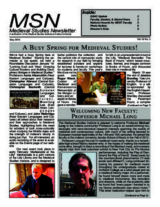 MSN  Inside: GSAC Update				2 Faculty, Student, & Alumni News	 3