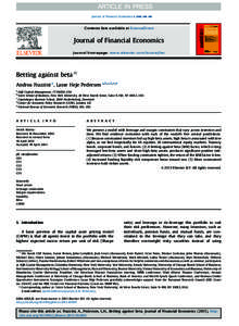 Journal of Financial Economics ] (]]]]) ]]]–]]]  Contents lists available at ScienceDirect Journal of Financial Economics journal homepage: www.elsevier.com/locate/jfec