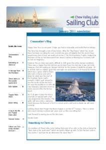 January 2011 newsletter Commodore’s Blog Inside this issue: