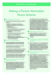 JSS Pensions Administration  Making a Partner Nomination Nuvos Scheme Q