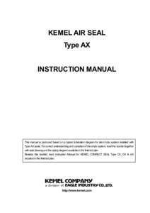KEMEL AIR SEAL Type AX INSTRUCTION MANUAL This manual is produced based on a typical lubrication diagram for stern tube system installed with Type AX seals. For correct understanding and operation of the ship’s system,