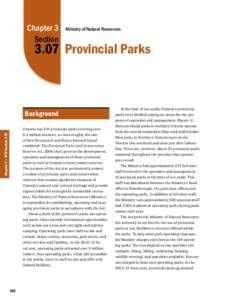 Chapter 3 Section Ministry of Natural Resources[removed]Provincial Parks