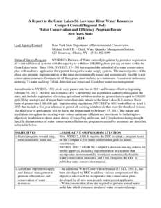 Natural environment / Biology / Sustainability / Waste reduction / Water conservation / New York State Department of Environmental Conservation / Conservation biology / Water law in the United States
