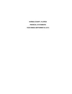 HARDEE COUNTY, FLORIDA FINANCIAL STATEMENTS YEAR ENDED SEPTEMBER 30, 2013 HARDEE COUNTY, FLORIDA TABLE OF CONTENTS (CONTINUED)