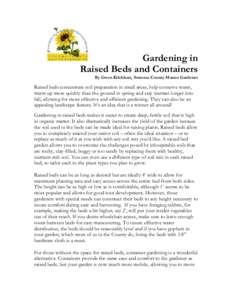 Gardening in Raised Beds &慭瀻 Containers