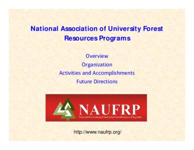 Association of Public and Land-grant Universities / Sustainable forest management / Cooperative State Research /  Education /  and Extension Service