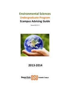 Environmental Sciences Undergraduate Program Ecampus Advising Guide Revised2014