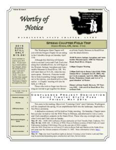 April 2015 Newsletter  Volume 16, Issue 2 Worthy of Notice