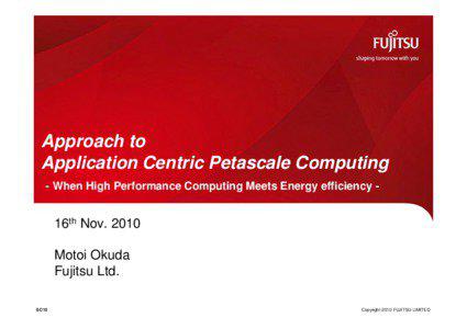 Approach to Application Centric Petascale Computing