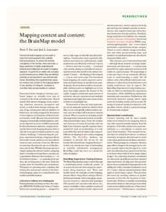 PERSPECTIVES  OPINION Mapping context and content: the BrainMap model
