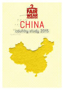 CHINA  country study 2015 TABLE OF CONTENTS Introduction