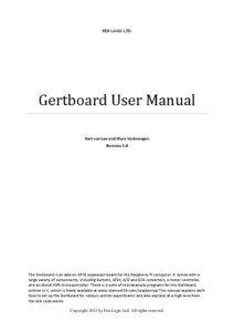 FEN LOGIC LTD.  Gertboard User Manual