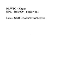 NLWJC - Kagan DPC - Box[removed]Folder-OIl Latest Stuff - Notes/Press/Letters Democrats won women with talk about values