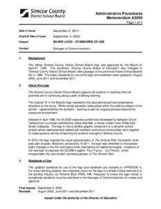 Administrative Procedures Memorandum A3000 Page 1 of 4