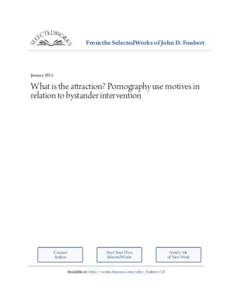 What is the attraction? Pornography use motives in relation to bystander intervention