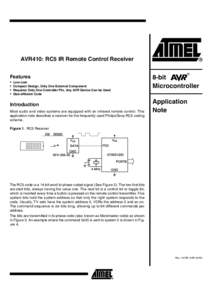 AVR410: RC5 IR Remote Control Receiver Features • • • •