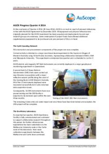 AGOS	
  Milestone	
  Report	
  No	
  14	
  August	
  2014	
    	
    