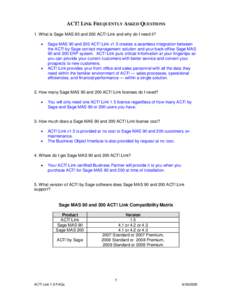 Microsoft Word - ACT Link 1 5 FAQs[removed]doc