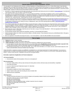 General Information  Optional Application for Federal Employment – OF 612 You may apply for most Federal jobs with a résumé, an Optional Application for Federal Employment (OF 612), or other written format. If your r