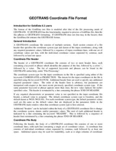 GEOTRANS Coordinate File Format