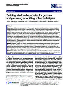 Defining window-boundaries for genomic analyses using smoothing spline techniques