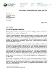 Letter from Sir Andrew Dilnot to David Gauke