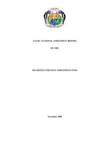 NAURU NATIONAL ASSESSMENT REPORT  ON THE