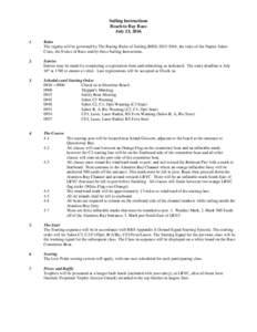 Sailing Instructions Beach to Bay Race July 23, Rules