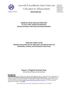 Journal of Southeast Asian American Education & Advancement Volumewww.JSAAEA.org
