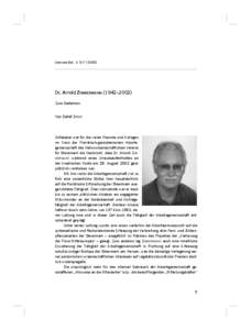 Joannea Bot. 4: 5–[removed]Dr. Arnold ZIMMERMANN (1942–2002)