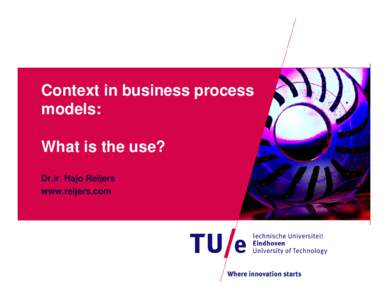 Context in business process models