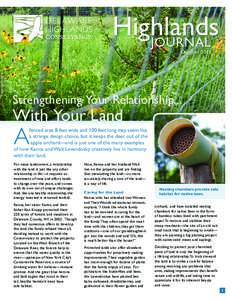 Highlands Journal Strengthening Your Relationship... With Your Land