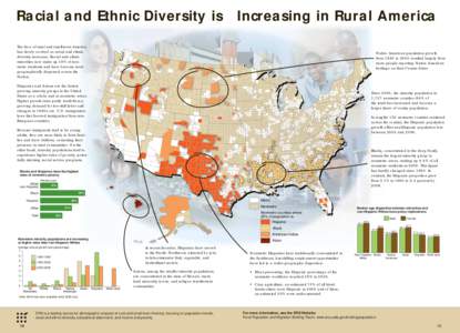 Racial and Ethnic Diversity is  Increasing in Rural America The face of rural and small-town America has slowly evolved as racial and ethnic