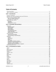 Wohlers ReportTable of Contents Table of Contents ACKNOWLEDGMENTS ...................................................................................................................................................