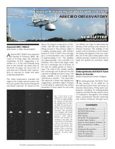 National Astronomy and Ionosphere Center  ARECIBO OBSERVATORY NEWSLETTER May 2008, Number 43