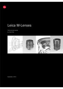 Leica Camera / Lenses / Camera lens / Lens / Optical aberration / Leica M mount / Aspheric lens / Optical lens design / Chromatic aberration / Optics / Geometrical optics / Lens mounts