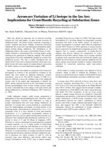 Goldschmidt 2000 September 3rd–8th, 2000 Oxford, UK. Journal of Conference Abstracts Volume 5(2), 719
