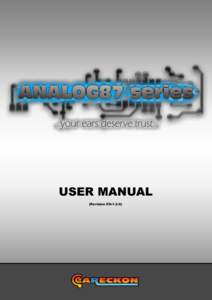 USER MANUAL (Revision EN-1.2.0) ANALOG87 series USER MANUAL