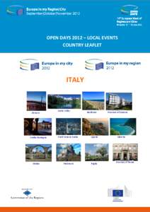OPEN DAYS 2012 – LOCAL EVENTS COUNTRY LEAFLET ITALY  Abruzzo