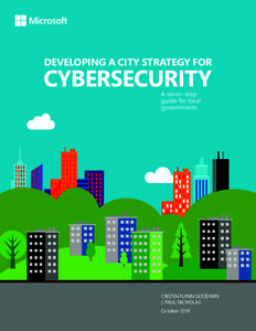 DEVELOPING A CITY STRATEGY FOR  CYBERSECURITY A seven-step guide for local governments