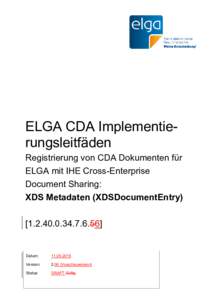 ELGA XDS-Metadaten für CDA-Dokumente