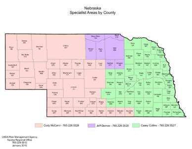 Nebraska Specialist Areas by County Dawes 045