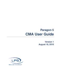 Microsoft Word - Paragon 5 CMA User Guide_BK_081810_RH-MR
