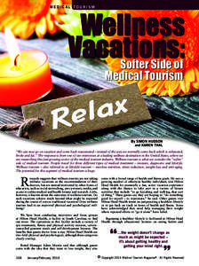 Wellness Vacations: Softer Side of MEDICAL TOURISM