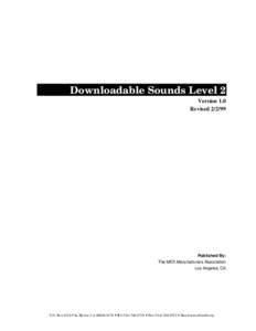 Downloadable Sounds Level 2 Version 1.0 RevisedPublished By: The MIDI Manufacturers Association