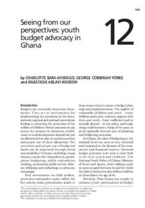 143  Seeing from our perspectives: youth budget advocacy in Ghana