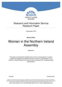 Women in the Northern Ireland Assembly