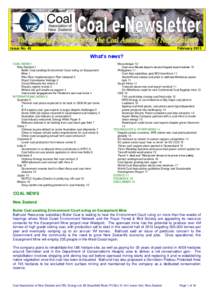 Issue No. 43  February 2013 What’s news? COAL NEWS 1