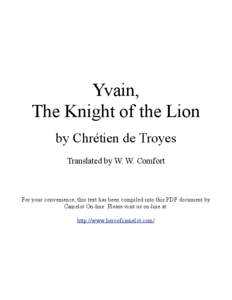 Yvain, The Knight of the Lion by Chrétien de Troyes